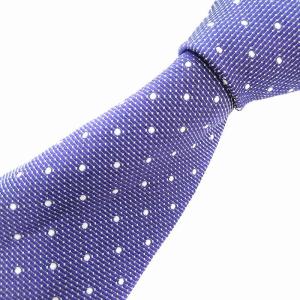 ネクタイ ワイドタイ ドット柄 シルク 青 ブルー /AE SH