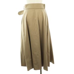 PATOU オーガニックコットン ベルト付きマキシスカート 36 ベージュ