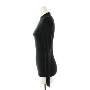 ENFOLD RIB PULLOVER プルオーバー ニット カットソー シルク 38 黒 /MI OS SH