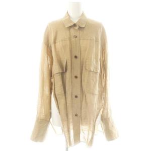 バサランカディーシャツ チュニック丈 リネン F 茶 /MI OS SH