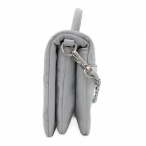 DIANA 美品 ハンドバッグ チェーンショルダー 2WAY キルティング ミニ ライトグレー /AE