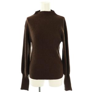 アメリ AMERI ウール ハイネック リブニット セーター 長袖 F ブラウン /DF OS