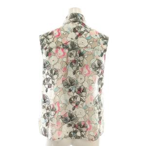 GRACE CONTINENTAL セットアップ フラワープリントレース切替 トップ ボウタイブラウス マーメイドスカート 36 マルチカラー