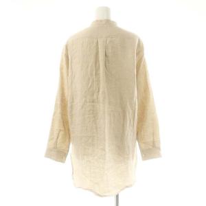 AURALEE リネンギャバジンバンドカラーシャツ 長袖 1 ベージュ /DF OS