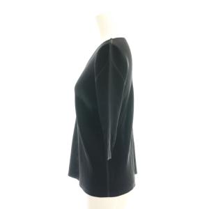PLEATS PLEASE ISSEY MIYAKE Vネック ハーフスリーブ カットソー プリーツ 3 ブラック /HK OS