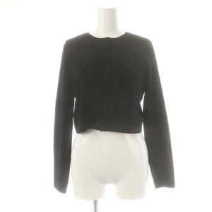 23AW 総針カーディガン ニット クロップド F ブラック /DO OS