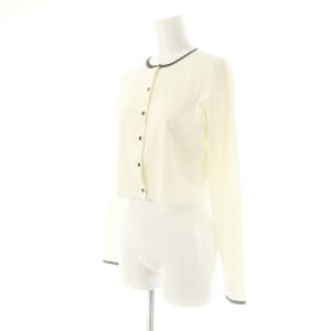 CELFORD 23AW 総針カーディガン F アイボリー ブラック /DO OS