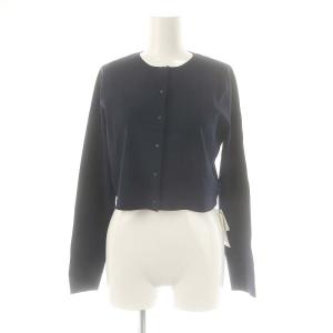 23AW 総針カーディガン ニット 長袖 クルーネック F 紺 /NR OS