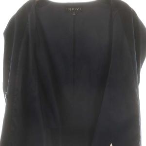 INDIVI 金ボタンダブルジャケット テーラード 総裏地 36 ネイビー /DO OS