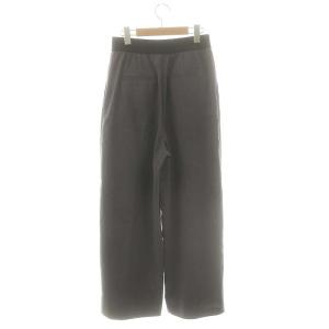 BABYLONE 25SS ギャバハイウエストタックパンツ ワイド 38 グレー /DO OS