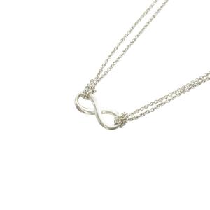 TIFFANY&Co. インフィニティ Wチェーン ネックレス ペンダント 925 シルバー /SR16 OH