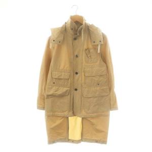 フーディレイヤ?ドジャケット ナイロン混 XS ベージュ /MI OS
