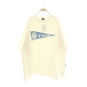 22AW YALE/BIG-TEEスウェット トレーナー プリント F 白 青 /CX OS