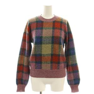 ウール チェック ニット セーター マルチカラー /SS OS
