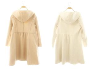 TOCCA アンゴラ ウール リバーシブル コート アウター 6 ピンク オフホワイト /DF OS