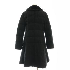 TOCCA ツイード ダウンコート アウター フェイクファー 4 黒 /CX OS