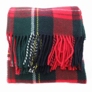POLO RALPH LAUREN 大判ストール マフラー ウール チェック ホースロゴ F 赤 レッド /JS