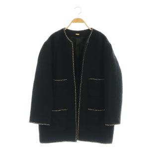 24AW chain ツイードジャケット F ブラック