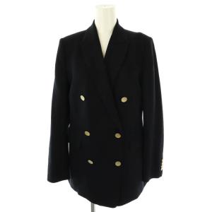 ウールダブルブレストジャケット 36 ネイビー