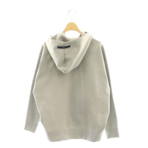 PEARLY GATES 24AW ポリエステルヤーン ニットフーディー パーカー M グレー /DF OS