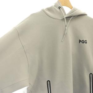 PEARLY GATES 24AW ポリエステルヤーン ニットフーディー パーカー M グレー /DF OS