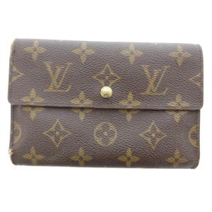 M61202 MB0062 モノグラム ポルトトレゾールエテュイパ 長財布 茶 ブラウン /JS AA