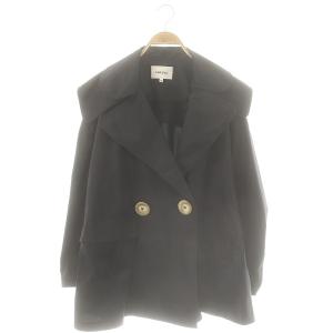 LIMONTA BIGカラージャケット ミドル丈コート ダブル 38 ダークネイビー /DO OS