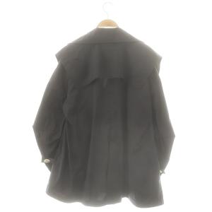 ENFOLD LIMONTA BIGカラージャケット ミドル丈コート ダブル 38 ダークネイビー /DO OS