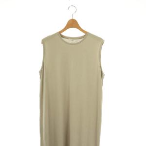 ATON SUVIN60/2 SLEEVELESS DRESS ワンピース ノースリーブ 01 グレージュ /ES