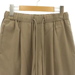 Spick&Span 25SS サテンイージーパンツ ストレート 36 茶 ブラウン 25030200815010 /AT OS