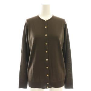 FF30 クルーネック カーディガン ニット 38 茶 ブラウン /AT OS