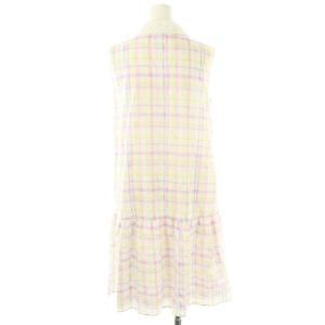 René パールボタンカットワークワンピース チェック 34 マルチカラー