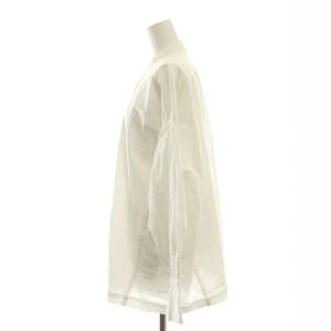 かぐれ 25SS コットンスモッキングブラウス 長袖 F ホワイト /HK OS