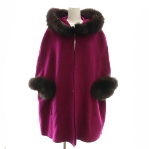リバーFOXポンチョ ウール フォックスファー 36