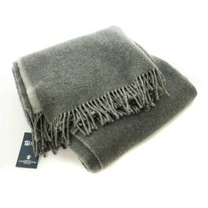 大判ストール ウール カシミヤ混 190×140 グレー /MI OS