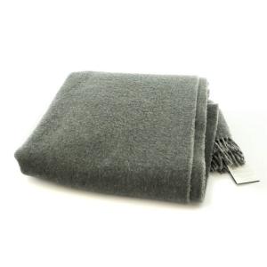 Johnstons of Elgin ジョンストンズ オブ エルガン 大判ストール ウール カシミヤ混 190×140 グレー /MI OS