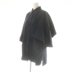 ADORE バイオツイルケープパフスリーブシャツ 38 紺 /MI OS SH