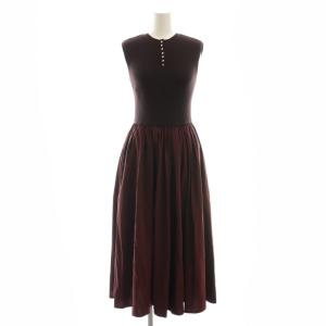 前後2WAYタフタドッキングワンピース ロング 1 ボルドー ダークブラウン /ES OS SH