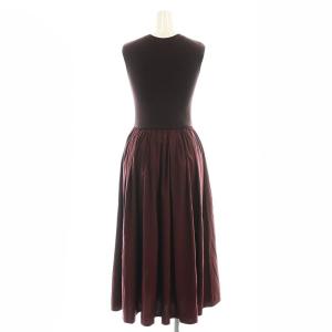 Apuweiser-riche 前後2WAYタフタドッキングワンピース ロング 1 ボルドー ダークブラウン /ES OS SH