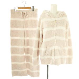 ボーダー パーカー ジップアップ パンツ 靴下 3点セット F ピンク /HK OS