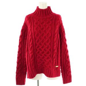 ケーブルニット セーター 38 赤 レッド /ES OS