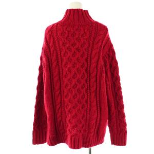 BLUE LABEL CRESTBRIDGE ケーブルニット セーター 38 赤 レッド /ES OS
