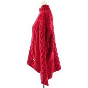 BLUE LABEL CRESTBRIDGE ケーブルニット セーター 38 赤 レッド /ES OS