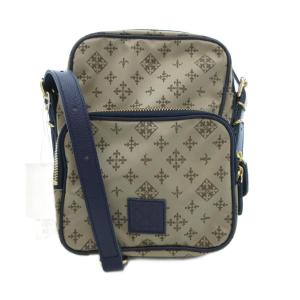 タグ付き 23SS スクエアショルダーバッグ モノグラム 総柄 ベージュ 紺 ネイビー /UO