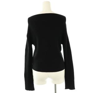 Deuxieme Classe 24SS off shoulder プルオーバー ニット カットソー 黒 /MI OS