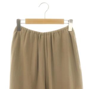 MUSE de Deuxieme Classe New Sheer easy パンツ ストレート シルク 36 茶 ブラウン /AT OS