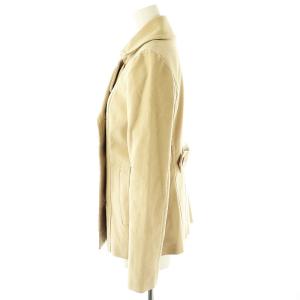 BURBERRY BLUE LABEL Pコート 裏地チェック 38 ベージュ /AT OS