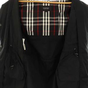 BURBERRY BLACK LABEL フーデットモッズコート L ブラック /DO OS