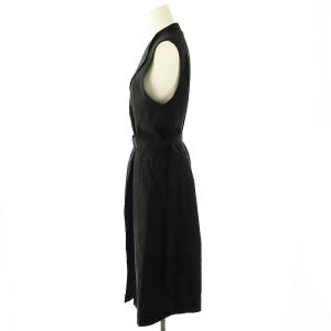 ECO CRUNCH WASH HASELI ロングジレ リネン 38 ブラック /HK OS（2025