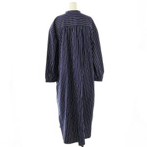 theory luxe LANE FEY ストライプ シャツワンピース ロング 長袖 38 ネイビー /HK OS
